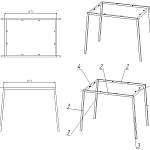 Схема сборки Стол кухонный Кешью 4 BMS