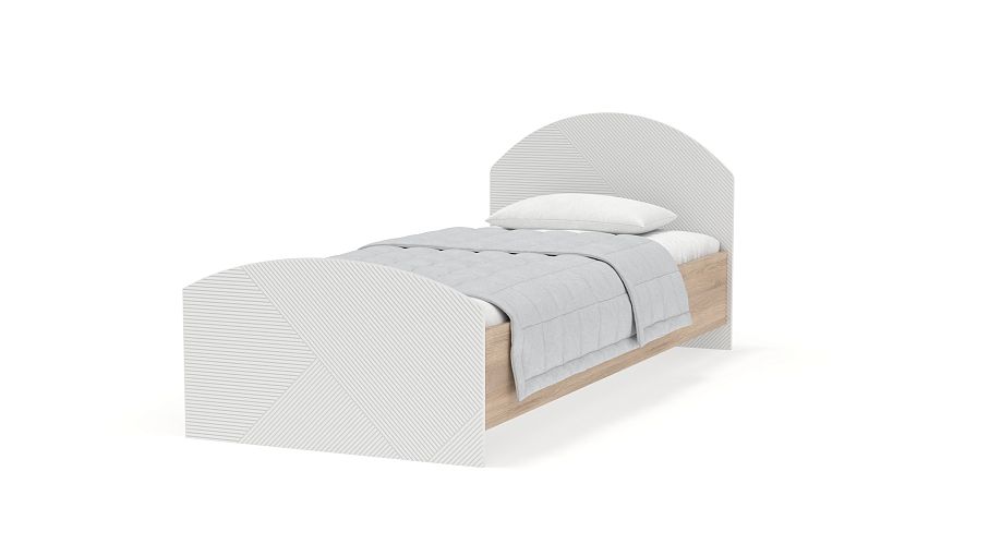 Кровать светлая Веер BMS - Фото