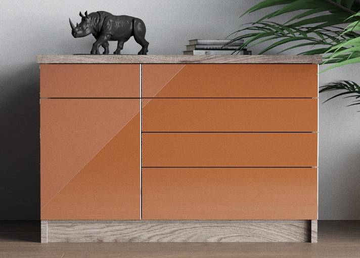 ЭСКИЗ Комод Шайн 14 глянцевый BMS (1400х900х500)