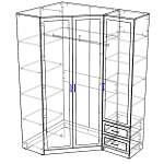 Схема сборки Шкаф угловой Наполеон 14.4 BMS