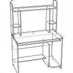 Чертеж Стол компьютерный Myau СКМ-6 BMS