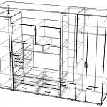 Чертеж Мебельная стенка Статус-1 BMS