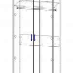 Схема сборки Распашной шкаф Глянец 4 BMS