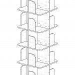 Чертеж Поворотный стеллаж Пальмира 8 BMS