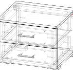 Чертеж Прикроватная тумба Вероника BMS