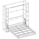 Чертеж Шкаф-кровать с диваном Бали BMS