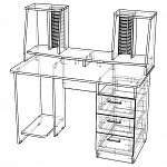 Схема сборки Стол компьютерный ПСК-3 BMS