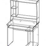 Чертеж Компьютерный стол Школьник-Люкс-01 BMS