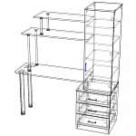 Схема сборки Письменный стол Школьный КЛСК-15 BMS