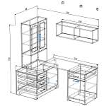 Схема сборки Письменный стол Далия 1 BMS