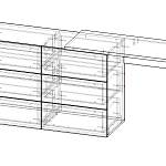 Комод со столом Капри BMS
