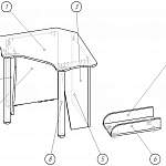 Схема сборки Угловой компьютерный стол Stealth BMS