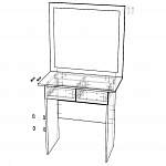 Схема сборки Туалетный столик Дарина 8 BMS