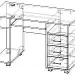 Схема сборки Письменный стол ВК-04-19 BMS