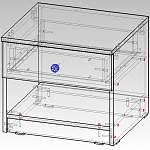 Чертеж Прикроватная тумба Люсси BMS